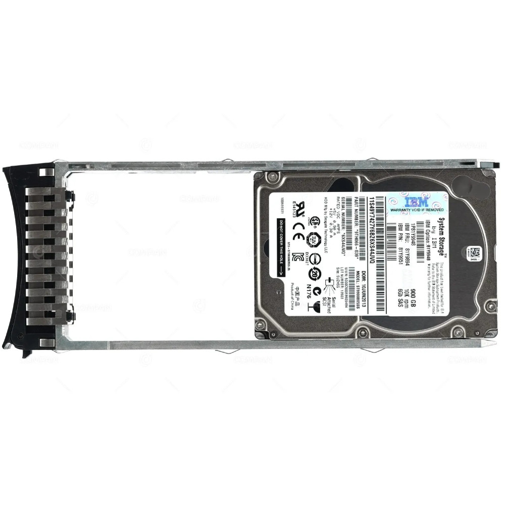 81Y9894 IBM HDD 900GB 10K SAS 6G 2.5" SFF HOT-SWAP FOR SYSTEM STORAGE EXP2524